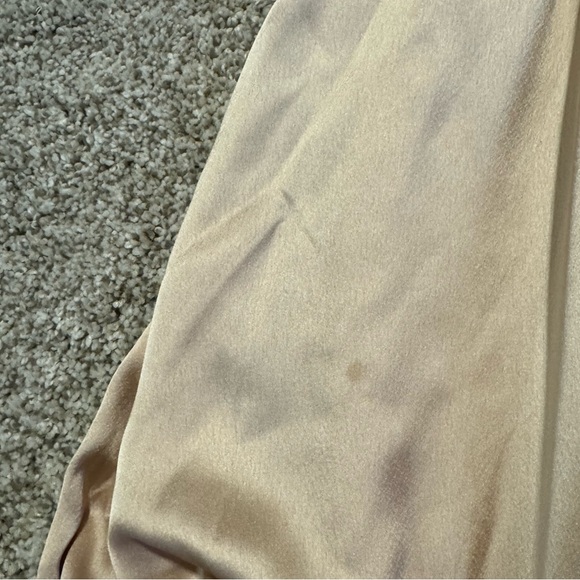 Show Me Your Mumu Samantha Ruffle Wrap Dress | XSmall | Champagne Luxe Satin - Picture 8 of 8